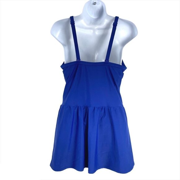 Simply‎ Cacique One Piece Swimsuit Dress Blue - Picture 4 of 7